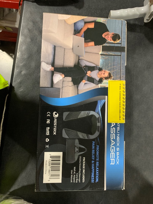 Photo 1 of RESTECK Massagers for Neck and Back with Heat - Deep Tissue 3D Kneading Pillow, Electric Shiatsu Shoulder Massage, Foot, Legs,Body - Relieve Muscle Pain - Office, Home & Car