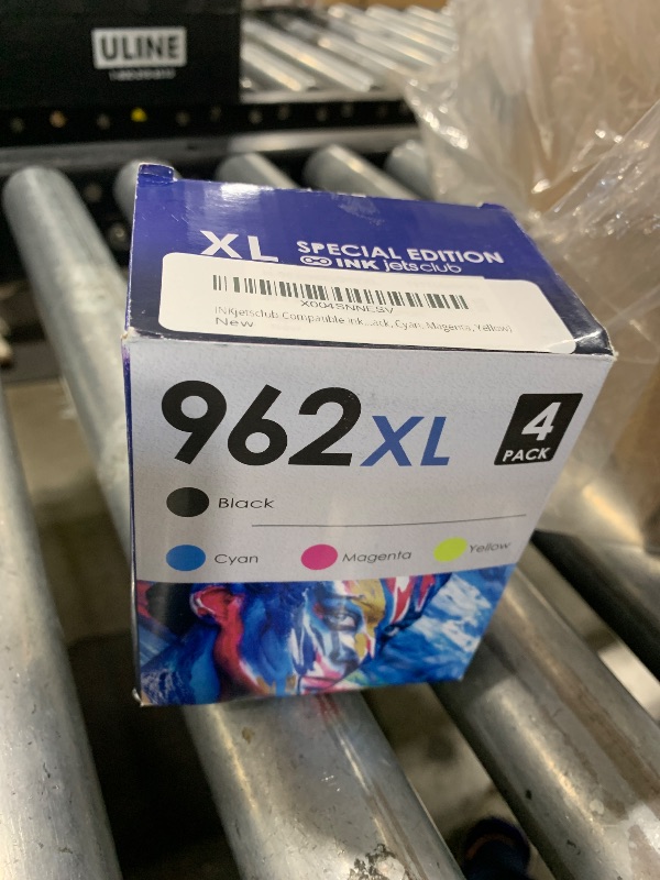 Photo 1 of INKjetsclub Compatible Ink Cartridge Replacement for 962XL Ink Cartridges. Works with Officejet 9010 9012 9013 9014 Printers. 4 Pack (Black, Cyan, Magenta, Yellow)