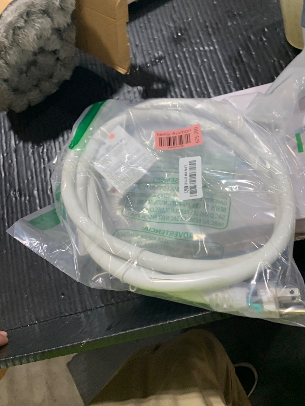 Photo 1 of YOJOE Indoor Outdoor Extension Cord with Lighted End, 3 Prong 15A Weatherproof Power Cord, 10 Gauge Heavy Duty 6 ft White Extension Cord for Garage, Garden and Home, 10/3 SJTW UL Listed