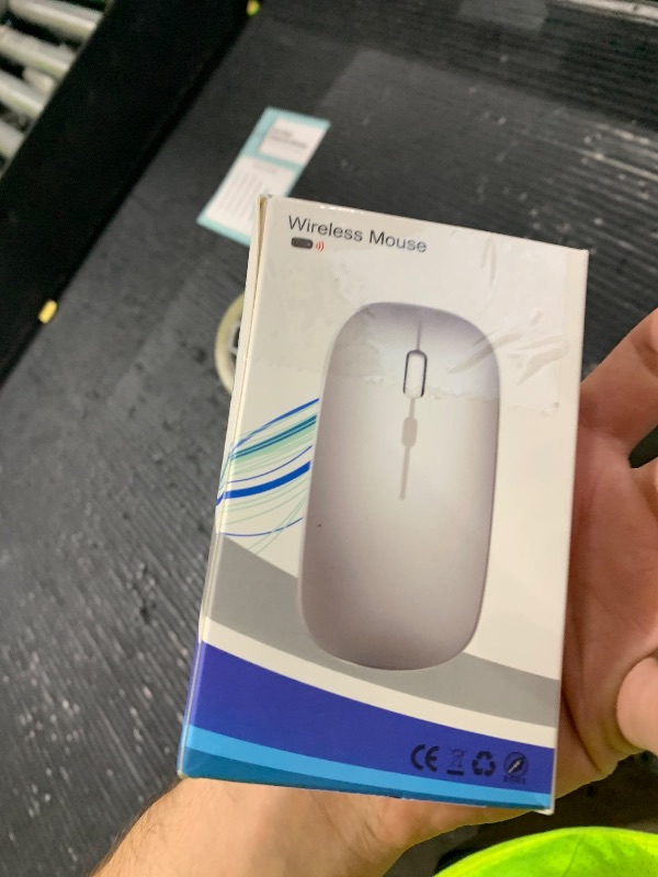 Photo 1 of AIKOKOK Wireless Bluetooth Mouse Rechargeable Laptop Mice with LED Use Portable(BT5.2 and USB 2.4G) Dual Mode Connection Silent Slim Computer Mouse for Laptop/iPad Tablet/Apple MacBook/PC (Purple)