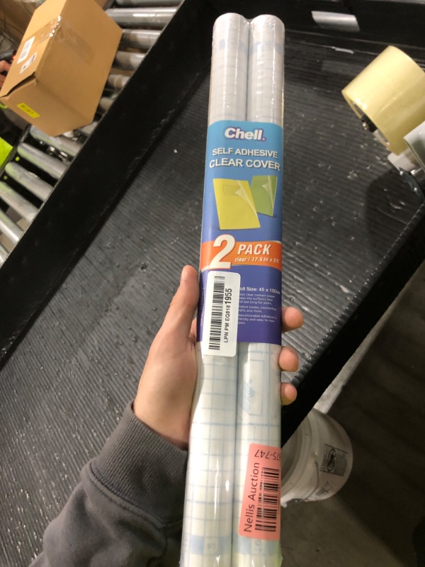 Photo 1 of Chell 2 Pack Clear Contact Paper Roll for Books, 17.5in x 5ft Clear Self Adhesive Book Cover Paper Protector