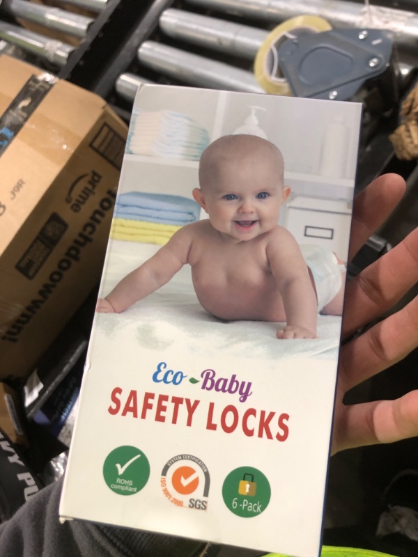 Photo 1 of Eco-Baby Safety Cabinet Proofing for Babies - 3M Adhesive Baby Proofing Straps, Refrigerator Lock Straps, Child Proof Locks for Cabinet, Toilet Seat, Cupboard,Door with Easy Installation (6 Pack)