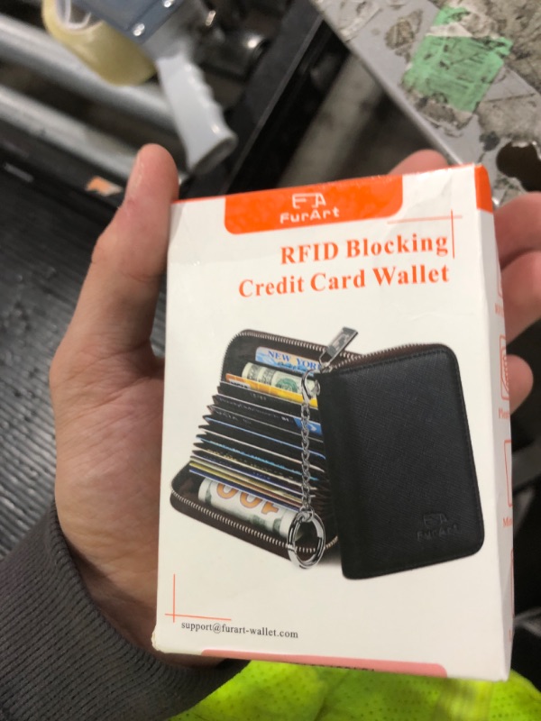 Photo 1 of FurArt Zipper Wallet Women, RFID Blocking Credit Card Wallet, Business Card Holder, Compact Size KeyChain Wallet