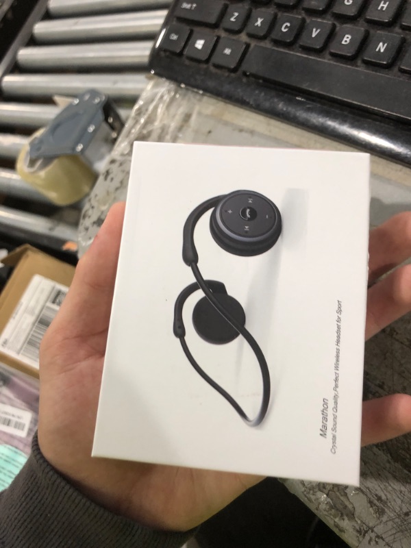 Photo 1 of RTUSIA Small Bluetooth Headphones Wrap Around Head - Sports Wireless Headset with Built in Microphone and Crystal-Clear Sound, Foldable and Carried in The Purse, and 12-Hour Battery Life, Black