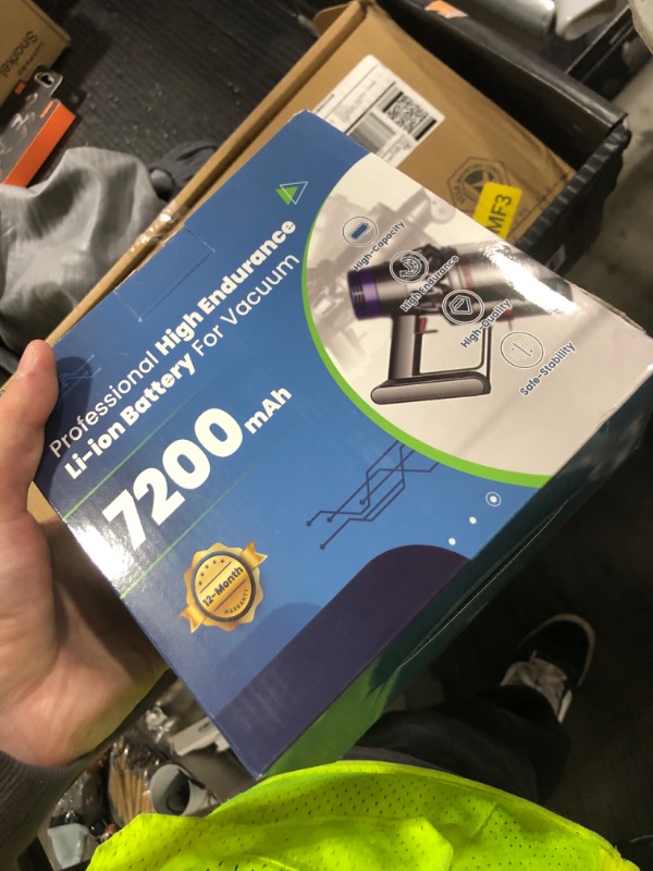 Photo 1 of OHZHAO Upgraded 7200mAh V15 Battery Click in Installation Style Compatible for Dyson V15/V11/SV15/SV16/SV22/25.2V High-Capacity Cordless Vacuum Battery (Not Fit for Fixing Styles with Screws)