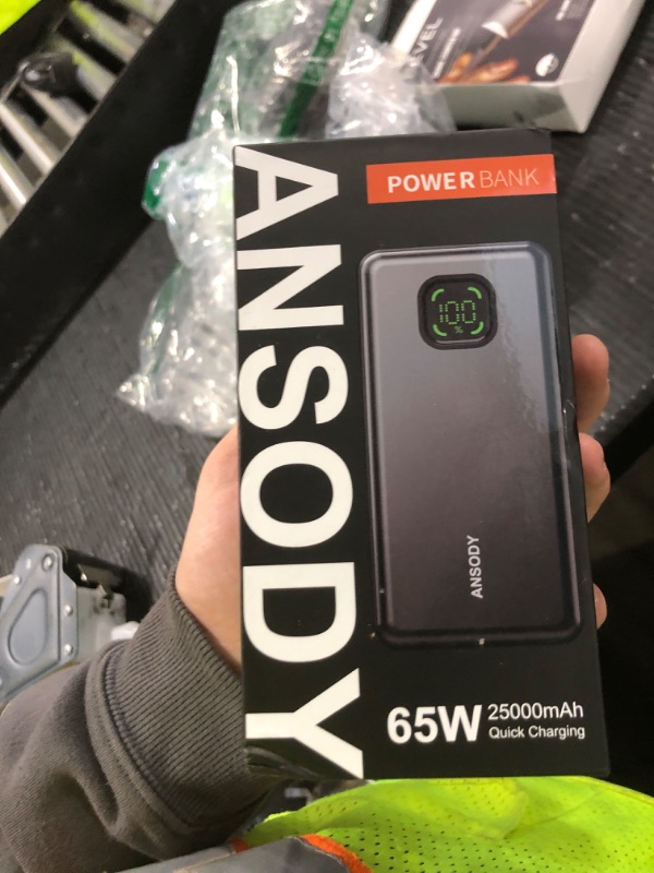 Photo 1 of 65W Power Bank, 25000mAh Travel Essential USB C Laptop Portable Charger, 100W Total Fast Charging Battery Pack for MacBook Dell XPS iPad Tablet Steam Deck iPhone 17-12 Series Samsung Switch and More