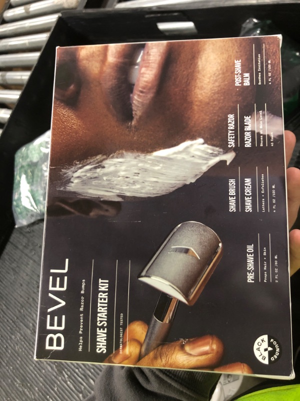 Photo 1 of Bevel Shaving Kit for Men, Includes Safety Razor with 40 Replacement Blades, Luxury Shaving Brush, Pre Shave Oil, Shave Cream and Balm (Packaging May Vary)