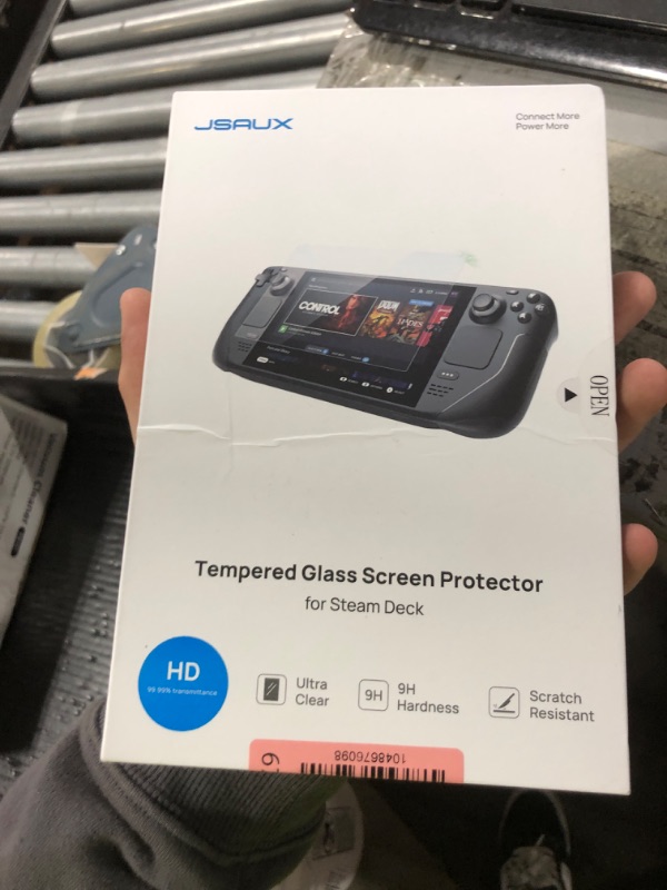 Photo 1 of JSAUX 2-Pack Screen Protector for Steam Deck, Ultra HD Glass Protector 9H Hardness Easy to Install with Guiding Frame Scratch Resistant Tempered Glass for Steam Deck OLED, Come with Toolkits