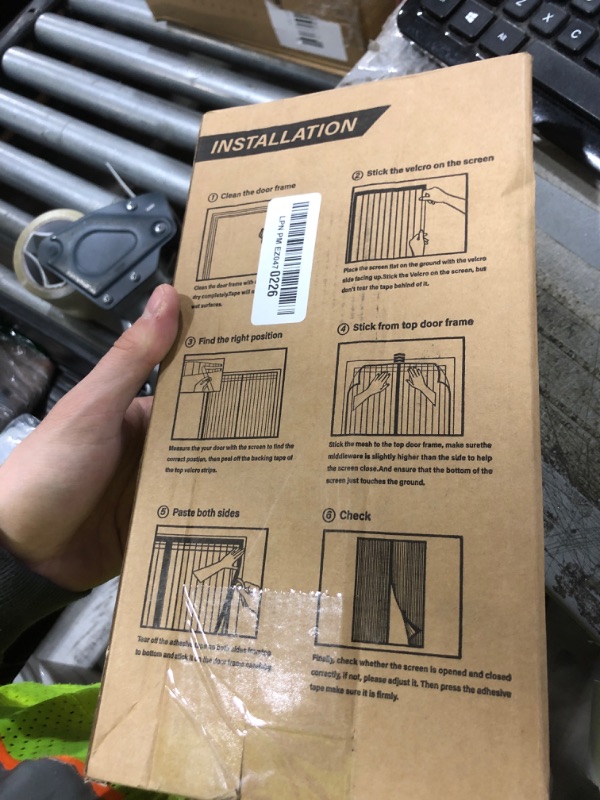Photo 1 of Magnetic Screen Door?Screen Door Mesh?Keep Bugs Out, Heavy-Duty Mesh Curtain,Pet and Kid Friendly, Works with Front Doors, Sliding Doors?32x80 Inch ?Black