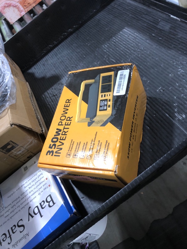 Photo 1 of 350W Power Inverter Compatible with DeWalt 20V Batteries: Portable Power Outlet 2 AC Outlets (110V) 2 USB Phone Charger 2 Type-C, Generator DC 18V to AC 110V - Battery Adapter LED Light RGB Light