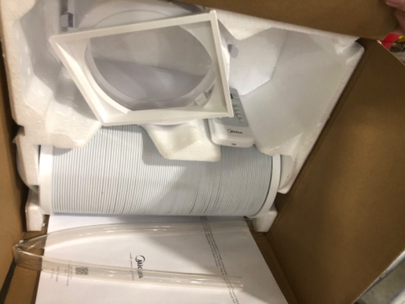Photo 1 of Midea 8,500 BTU ASHRAE (5,000 BTU SACC) Portable Air Conditioner, Smart Control, Cools up to 150 Sq. Ft., with Dehumidifier & Fan mode, Easy- to-use Remote Control & Window Installation Kit Included