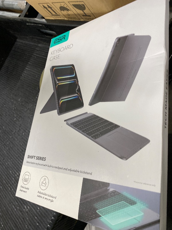 Photo 1 of ESR for iPad Pro 13" (M4) 2024 Case with Keyboard, Magnetic Detachable Keyboard, Portrait/Landscape Modes, Large Click-Anywhere Trackpad, Backlit Keys, Shift Series, Dark Gray