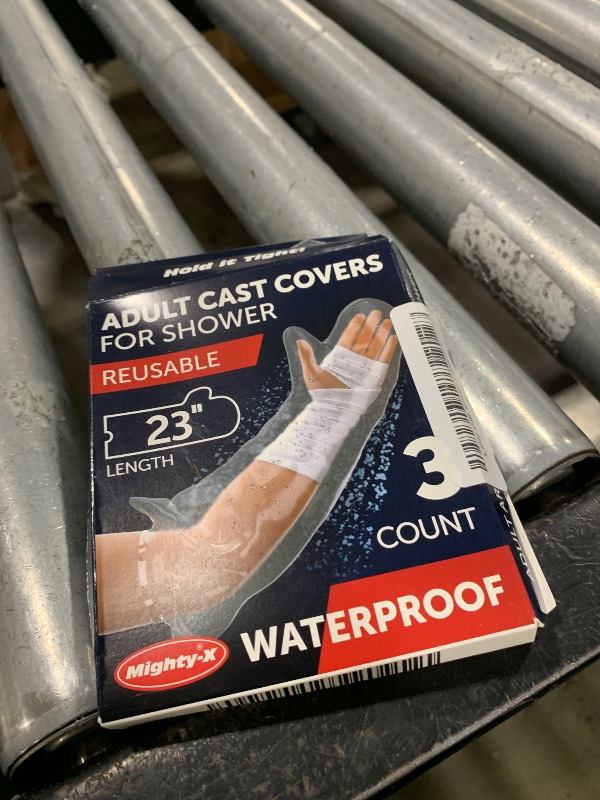 Photo 1 of 100% Waterproof Cast Covers for Shower Arm - Tight Seal - 3pk Adult Reusable Cast Protectors - Half Arm Bag Sleeves