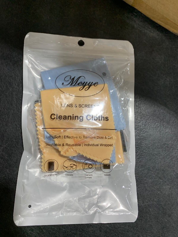 Photo 1 of Mcyye 8 PCS Microfiber Cleaning Cloth for Glasses (6"x7"), Premium Eyeglass Cleaning Cloth, Lens Wipes Cloth for Electronics, Glasses, TV Screen, Cell Phone and Laptop, Cleaning the Screens Works Well