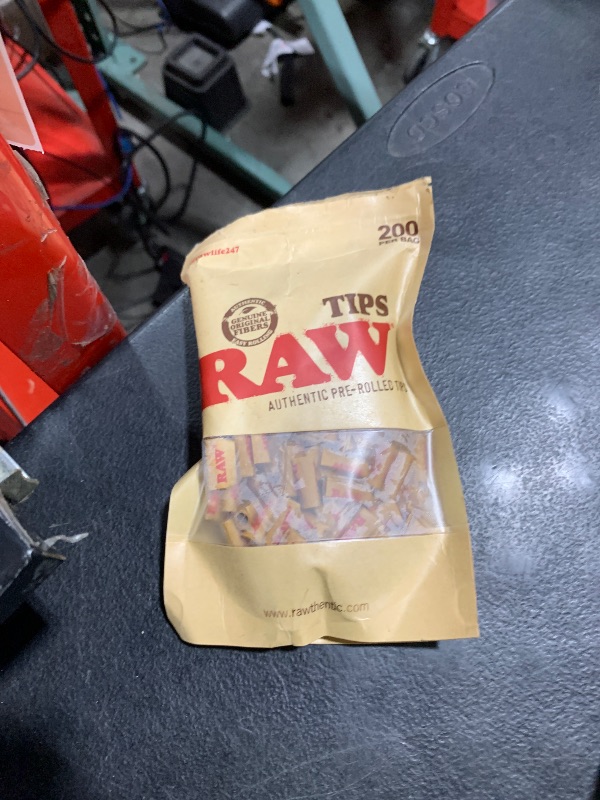 Photo 1 of RAW Natural Unrefined Pre-Rolled Filter Tips - 1 Bag of 200 Tips