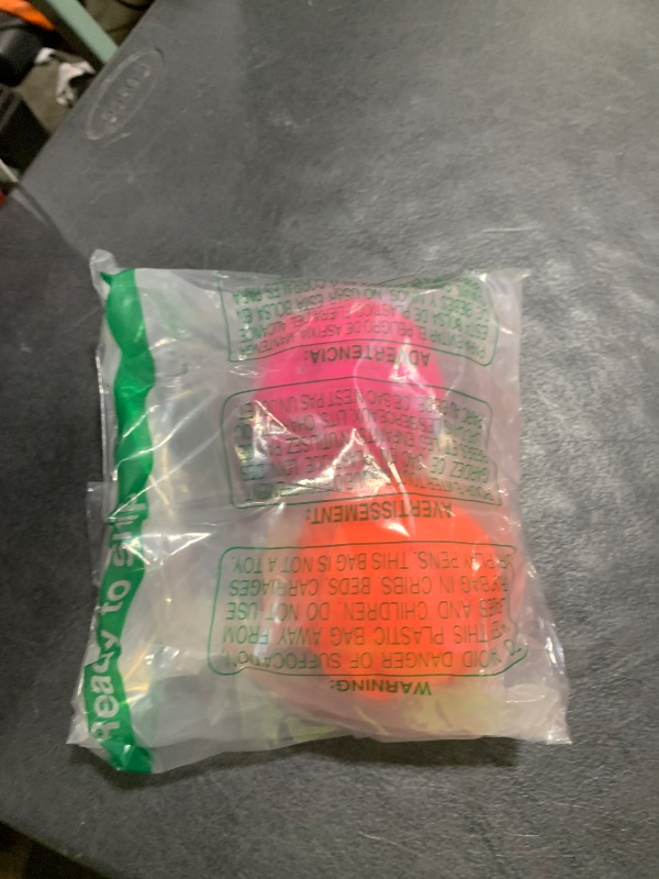 Photo 1 of Hartz DuraPlay Ball Squeaky Latex Dog Toy, Neon Green, Neon Pink & Neon Orange, Large 3 Count Pack