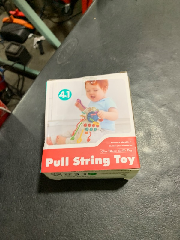 Photo 1 of Tiyol Montessori Toys, Silicone Pull String Activitys, Developmental Pulling Baby Sensory Toy, Car Seat Airplane Travel Toddler Boy &Girl Infant Birthday Gifts