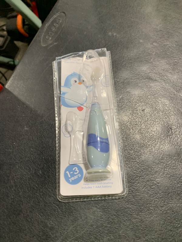 Photo 1 of Papablic Toddler Sonic Electric Kids Toothbrush for Ages 1-3 Years, Baby Electric Toothbrush with Cute Penguin Cover and Smart LED Timer, 2 Brush Heads (Pippin)