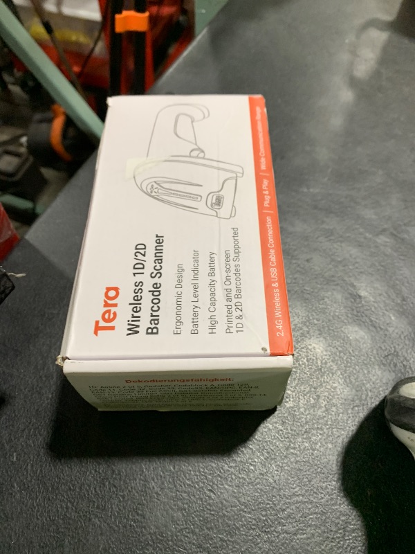 Photo 1 of Tera 1D 2D QR Barcode Scanner Wireless and Wired with Battery Level Indicator Digital Printed Bar Code Reader Cordless Handheld Barcode Scanner Compact Plug and Play Model D5100