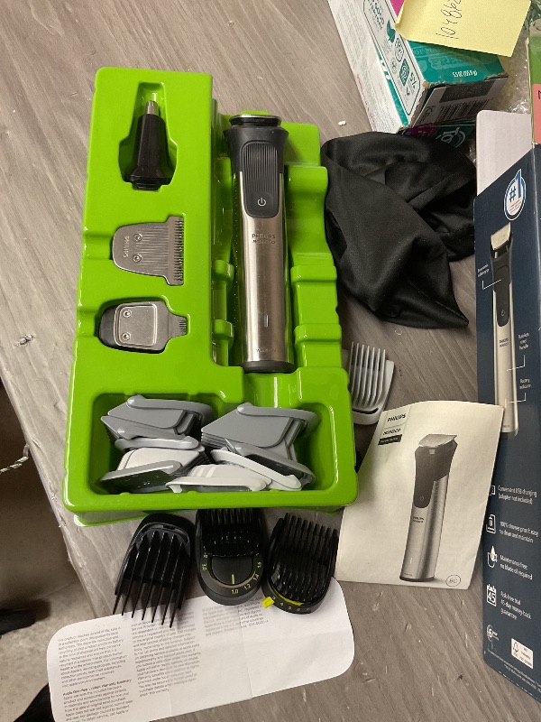 Photo 1 of Norelco Philips Multigroom 7000 Series, All-in-One Trimmer, Beard Trimmer and Hair Clipper, 19-Piece Men's Grooming Kit for Beard, Head, Hair, Body, and Face, Soft Pouch, MG7910/49