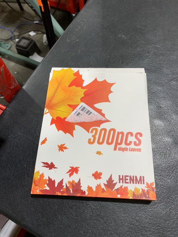 Photo 1 of HENMI 300PCS Artificial Maple Leaves 6 Assorted Mixed Fake Fall Maple Leaf Lifelike Looking Silk Autumn Leaf Garland for Halloween Fall Decor Party Festival Thanksgiving Table Decorations…