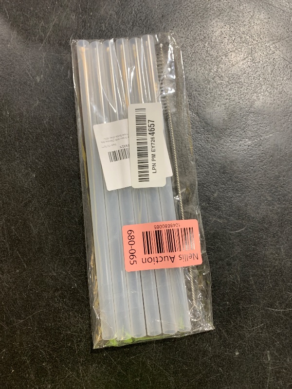 Photo 1 of 6PCS Ello Cooper Reusable Straws with Cleaning Brush for 22oz Stainless Steel Water Bottle (Free BPA)