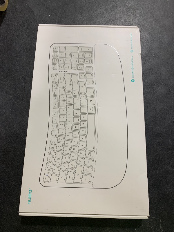 Photo 1 of Nulea RT08 Wave Keys Wireless Ergonomic Keyboard with Cushioned Palm Rest, 2.4GHz Ergo Cordless USB Computer Keyboard, Comfortable Natural Typing, for Laptop, Mac, Windows Black