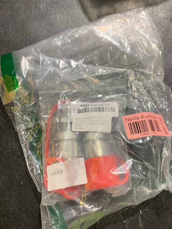 Photo 1 of Flat Face Hydraulic Quick Connect Couplers 1/2'' Body 5/8'' JIC(UNF7/8''), Hydraulic Quick Disconnect #10 JIC Bulkhead Skid Steer Mount ISO16028