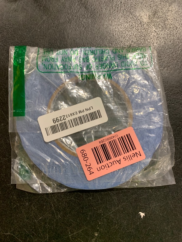 Photo 1 of WOD Dark Blue Produce Poly Bag Sealing Tape, 3/8 inch x 180 yds. for Packaging and Sealing of Meat, Gifts, or Ice Bags BSTC24PVC