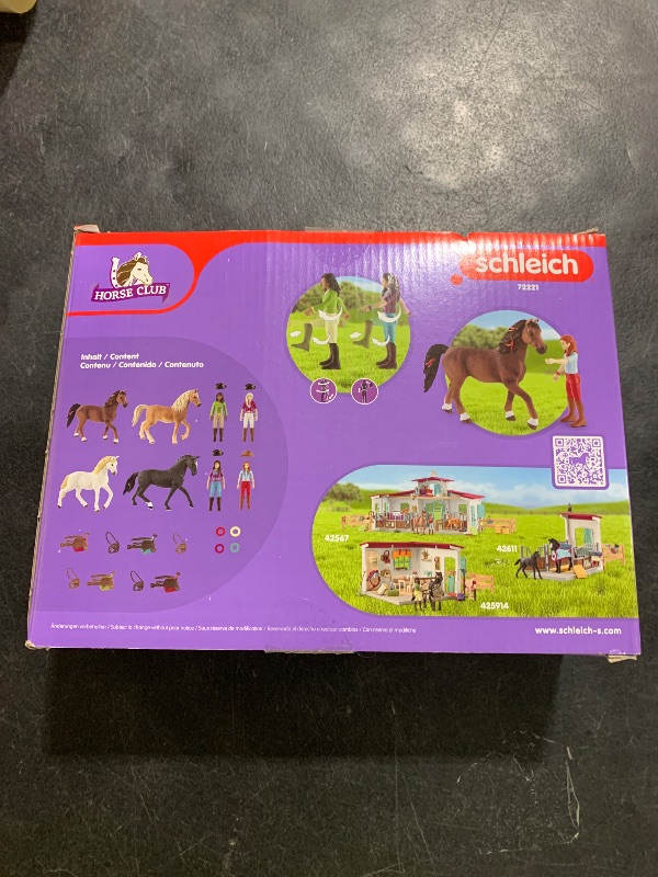 Photo 1 of Schleich Horse Club - Complete 40PC Horse Club Rider Playset - Hannah, Sofia, Lisa and Sarah Poseable Rider Figures with Horses and Riding Accessories - Equestrian Toy Set for Kids Ages 5+ | 72221