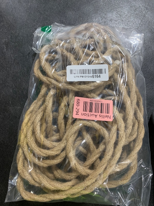 Photo 1 of Helunsi 32.8ft Twisted Electric Rope Light, 18/2 Hemp Rope Covered Lamp Twisted Wire, 18-Gauge Vintage Light Pendant Cord, Antique Industrial Electrical Wire Rope