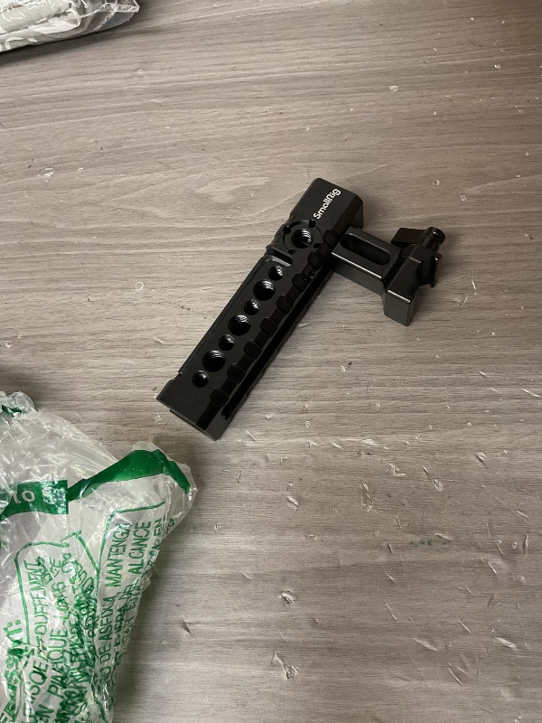 Photo 1 of SmallRig NATO Top Handle Quick Release Handgrip, Built-in Cold Shoe Mount, 1/4''-20 and 3/8''-16 Thread Holes, Locating Holes for ARRI Standard, Back/Forward Adjustable - 1955