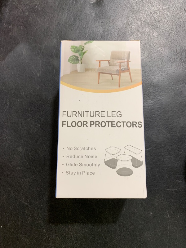 Photo 1 of 24 Pcs Chair Leg Floor Protectors for Hardwood Floors Silicone Covers to Protect Wood Tile Floors Felt Pads Furniture Leg Caps Anti-Scratch Reduce Noise (Fit:1.3"-2")