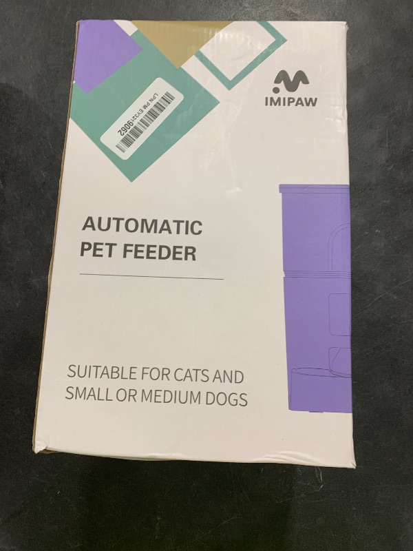 Photo 1 of IMIPAW Automatic Cat Feeders, 3L Timed Cat Dry Food Dispenser, Dual Power Supply, Programmable Portion Size, Auto Pet Feeder for Cats and Small Dogs