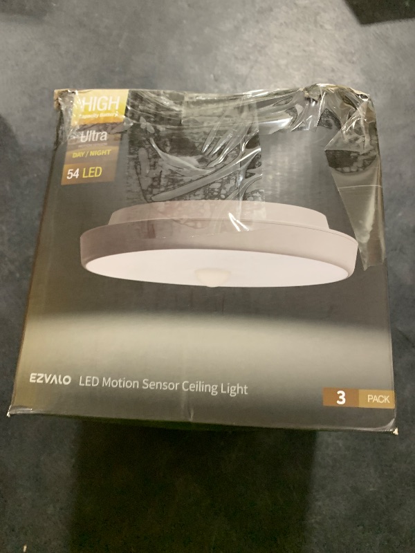 Photo 1 of Motion Sensor Light Indoor, 3-Pack, 10000mAh, 7.1inch, 400LM, Remote Control, Dimmable, LED, Flush Mount, Wireless, Rechargeable, Battery Operated, Cordless, Ceiling Light, Closet Light, No Wiring