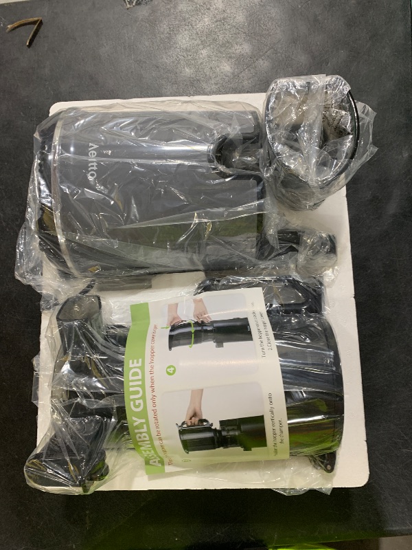 Photo 1 of Max5 Juicer Machines,Aeitto Cold Press Juicer with 5.3“ Extra Large Feed Chute for Whole Fruits & Vegetables, Slow Masticating Juice Extractor, Self Feeding, Easy to Clean, High Juice Yield, Grey