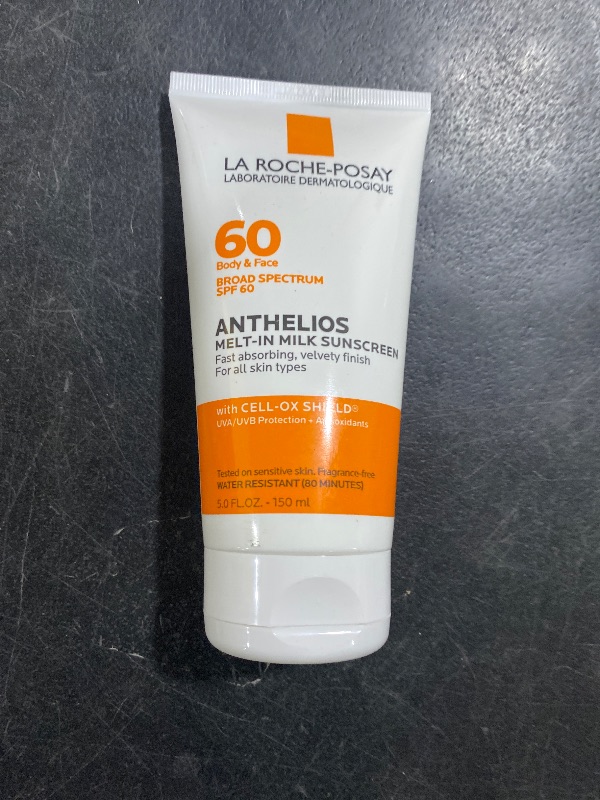 Photo 1 of La Roche-Posay Anthelios Melt-In Milk Sunscreen SPF 60, Sunscreen For Body & Face, Broad Spectrum SPF + Antioxidants, Oil Free, Lightweight & Fast Absorbing, Oxybenzone Free