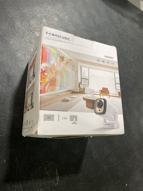 Photo 1 of ?Auto Focus&1080P?Magcubic Mini Smart Projector with 4K Support, Portable Projector with Wifi and Bluetooth, 5W Speaker, Built in Apps, Voice Control, Outdoor Movie Projector