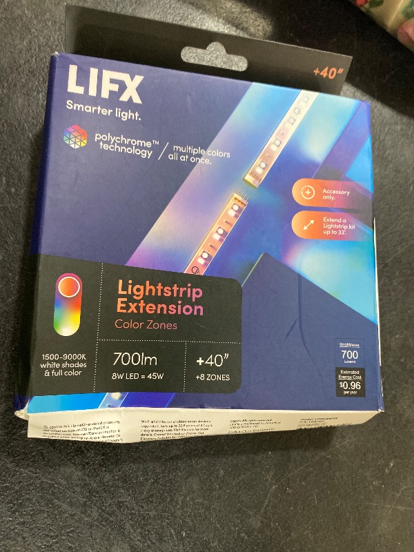 Photo 1 of LIFX Lightstrip 40" Extension Only (no Controller or Supply Included), Wi-Fi Smart LED Light Strip, Full Color with Polychrome Technology™.