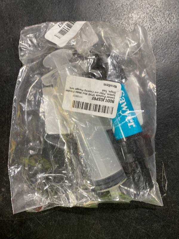 Photo 1 of Sawyer Products SP340 Mini Water Filtration System, Filter and Cleaning Plunger only, Single, Teal