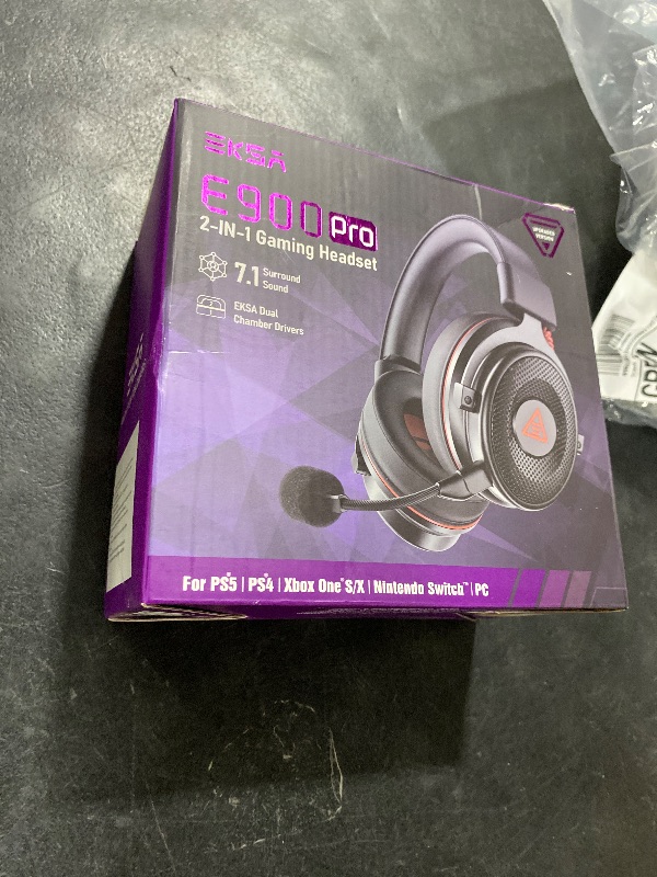 Photo 1 of EKSA E900 Pro USB Gaming Headset for PC - Computer Headset with Detachable Noise Cancelling Mic, 7.1 Surround Sound, 50MM Driver - Headphones with Microphone for PS4/PS5, Xbox One, Laptop, Office