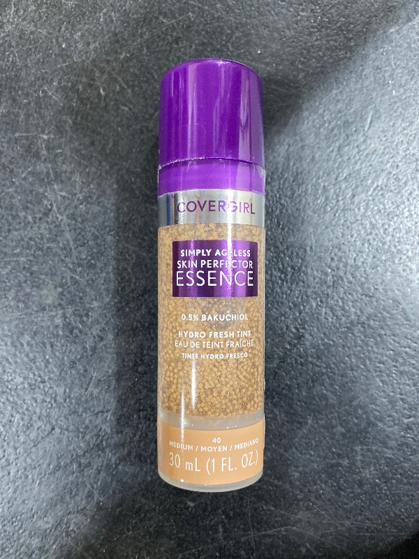 Photo 1 of Covergirl Simply Ageless Skin Perfector Essence Foundation, 40 Medium, Tinted Skincare Makeup Hybrid, Sheer Tint, Radiant Finish,Glowy Finish, Vegan Formula, 1.0oz