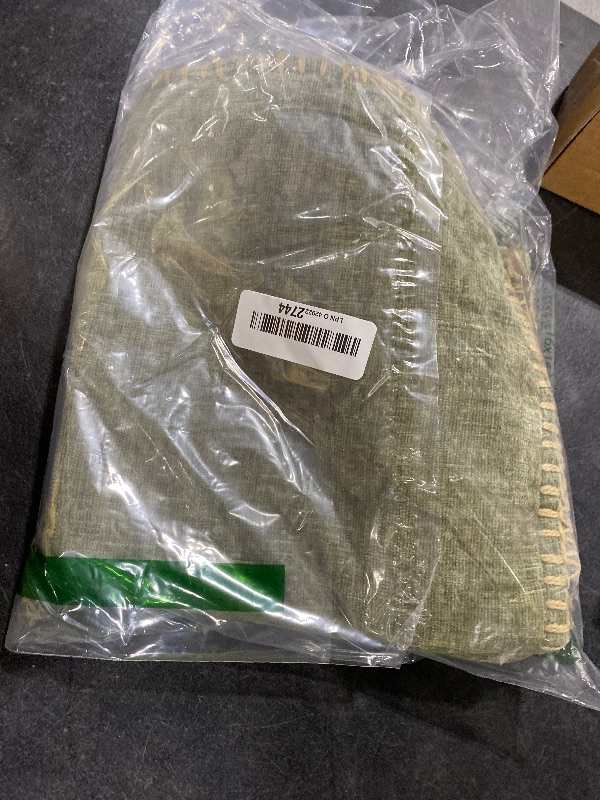 Photo 1 of MIULEE Pack of 2 Fall Couch Throw Pillow Covers 18x18 Inch Sage Green Farmhouse Decorative Pillow Covers with Stitched Edge Soft Chenille Solid Dyed Spring Pillow Covers for Sofa Bed Living Room