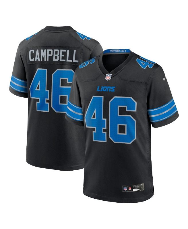 Photo 1 of Nike Men's Jack Campbell Detroit Lions Game Jersey - Black Size S
