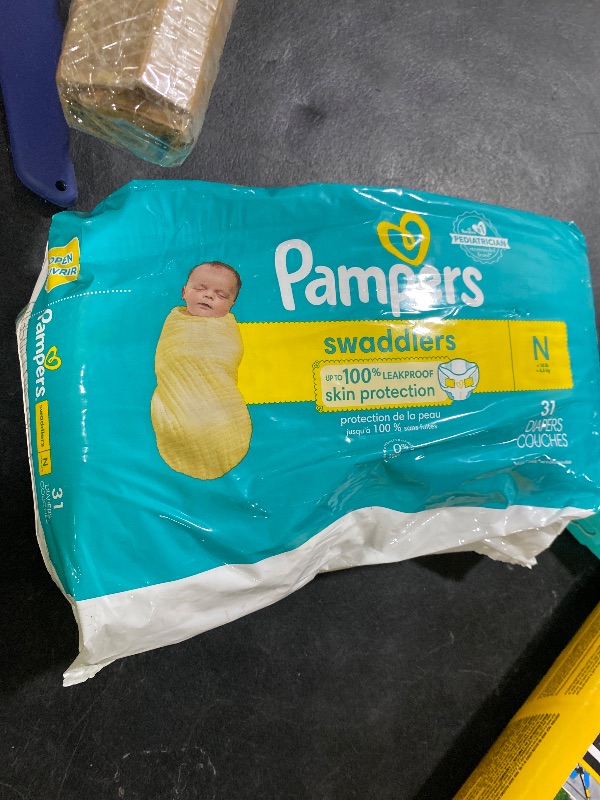 Photo 1 of Pampers Baby Diapers - Swaddlers - Size 0, 31 Count, Ultra Absorbent Disposable Newborn Diaper