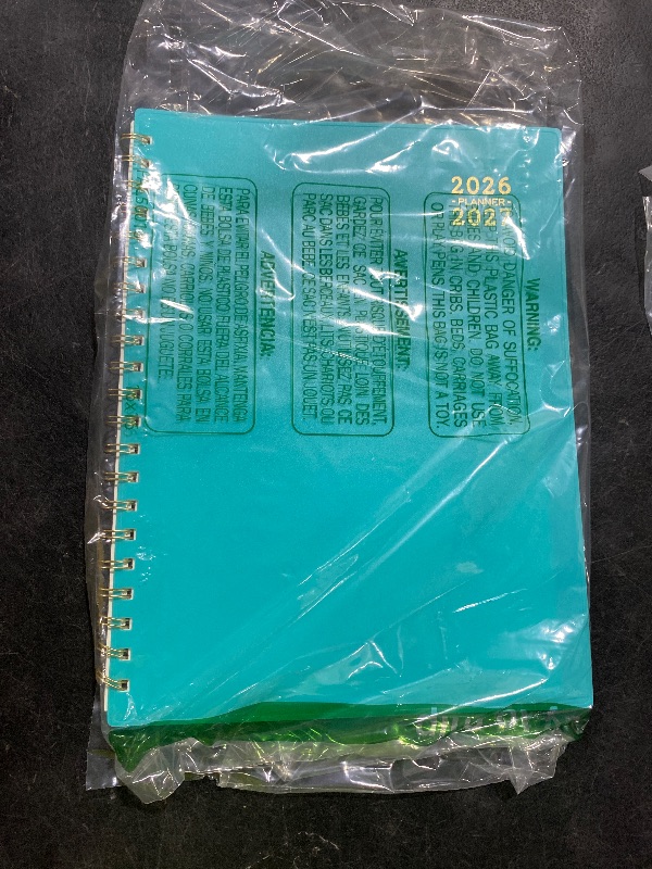 Photo 1 of RETTACY 2026-2027 Monthly Planner, Jan 2026 - Dec 2027, Large Size (8.5" x 11"), 2026-2027 Calendar, 24-Month Tabs, Flexible Plastic Cover, Spiral-bound, 100 GSM Thick Paper (Tiffani Blue)