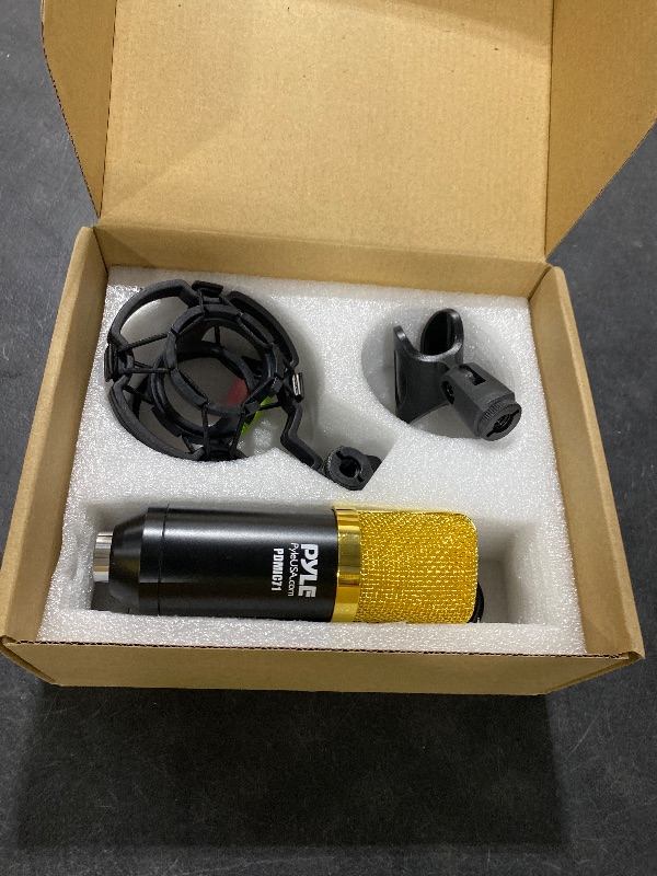 Photo 1 of Pyle Audio Condenser Microphone Kit – Professional 3.5mm/XLR Vocal Recording Mic System with Adjustable Shock Mount, Crisp Sound Pickup, Ideal for Streaming, Podcasting, Voice-Overs, Studio Use