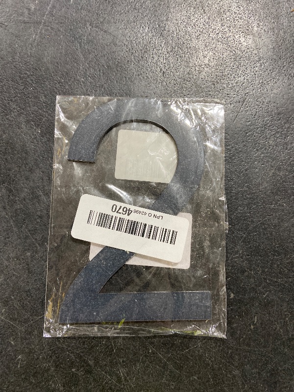Photo 1 of GLDonee Self-adhesive 5 Inch House Numbers Acrylic House Number Modern House Numbers Black Mailbox Numbers for Outside Address Home Number for Apartments Office Hotel Room (number 2)