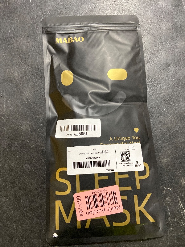 Photo 1 of MABAO Sleep Mask for Side Sleeper, Eye Mask for Sleeping Women Men, 3D Contoured Cup No Eye Pressure 100% Light Blocking Sleeping Mask with Adjustable Strap Night Blindfold Flight, Travel, Nap, Black