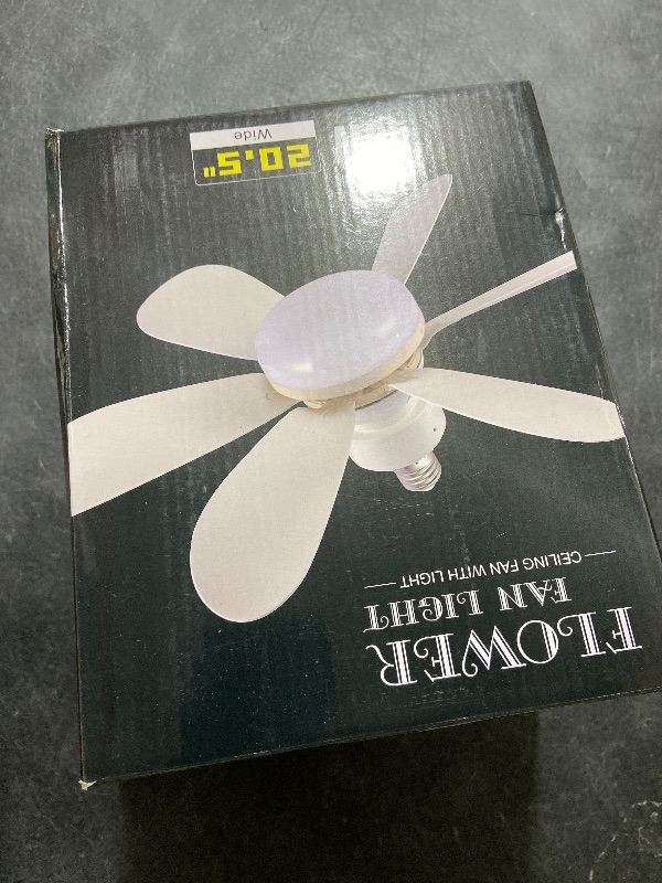 Photo 1 of MIMIRGB Socket Fan Light with Remote,Small Ceiling Fans with Lights,Smart Timing 2000 Lumens Dimmable 3 Colors,E26 Base Socket Ceiling Fan for Bedroom Living Garage Kitchen?Black?